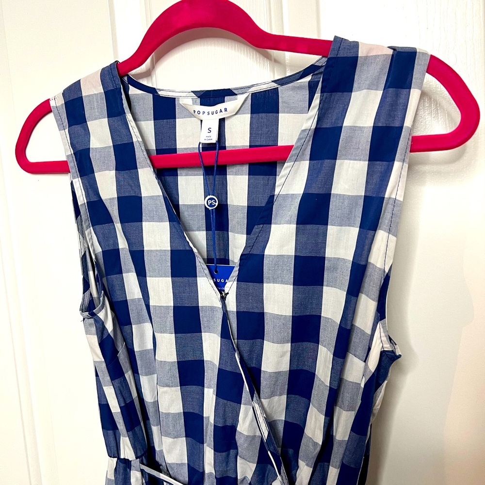 Checkered Ruffle Maxi Dress - Picture 1 of 8